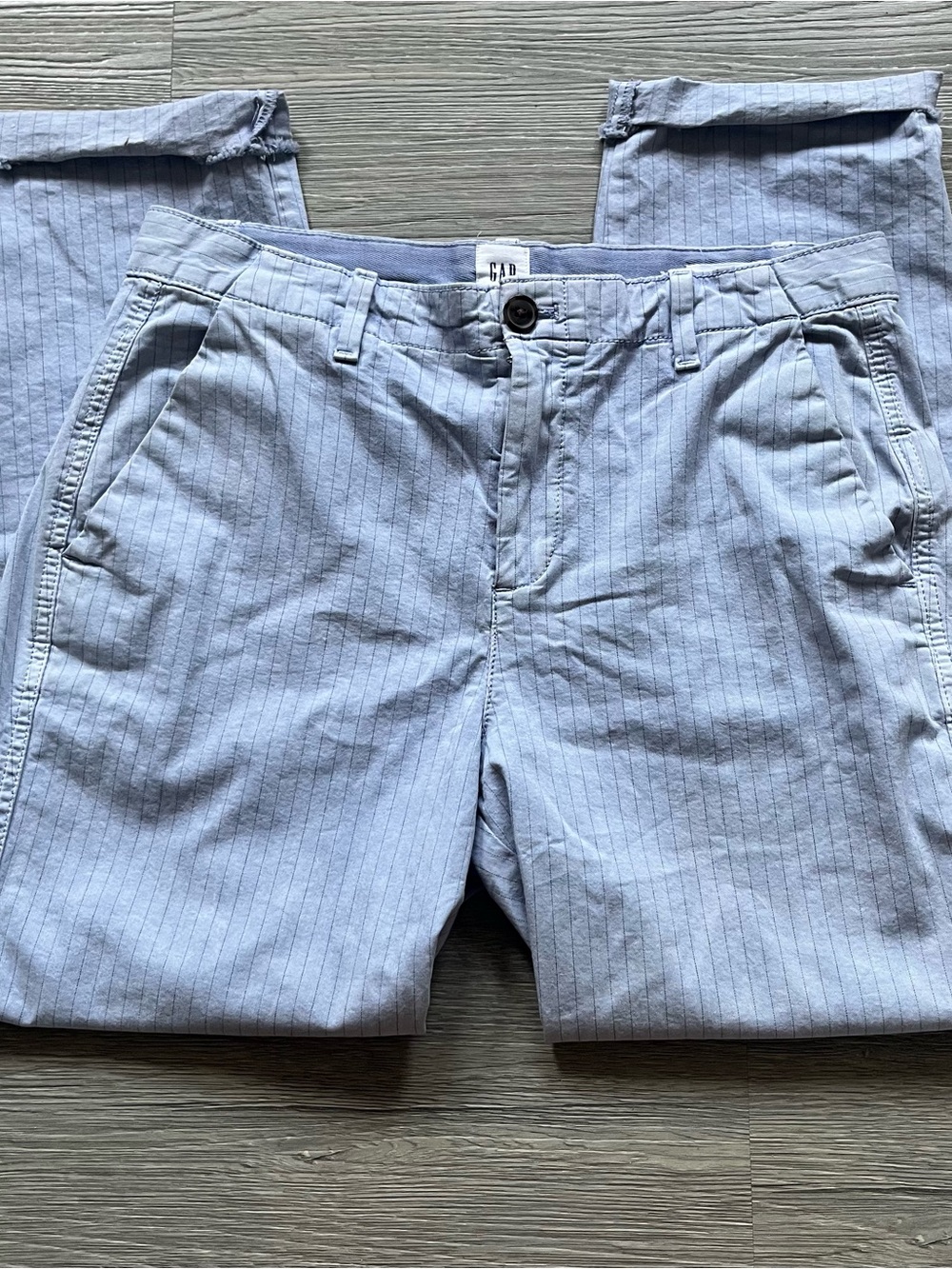 GAP Light Blue Pinstripe Chinos